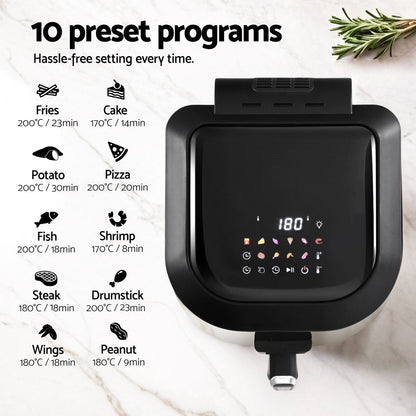 NNEDSZ Devanti 5.5L Air Fryer & Grill LCD Fryers 1500W-3